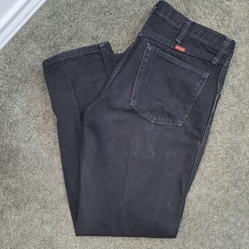 Rustler‎ Men's Jeans Black Slim Fit 33inWx30inL